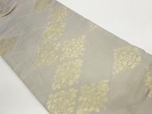 襷に草花模様織出し名古屋帯